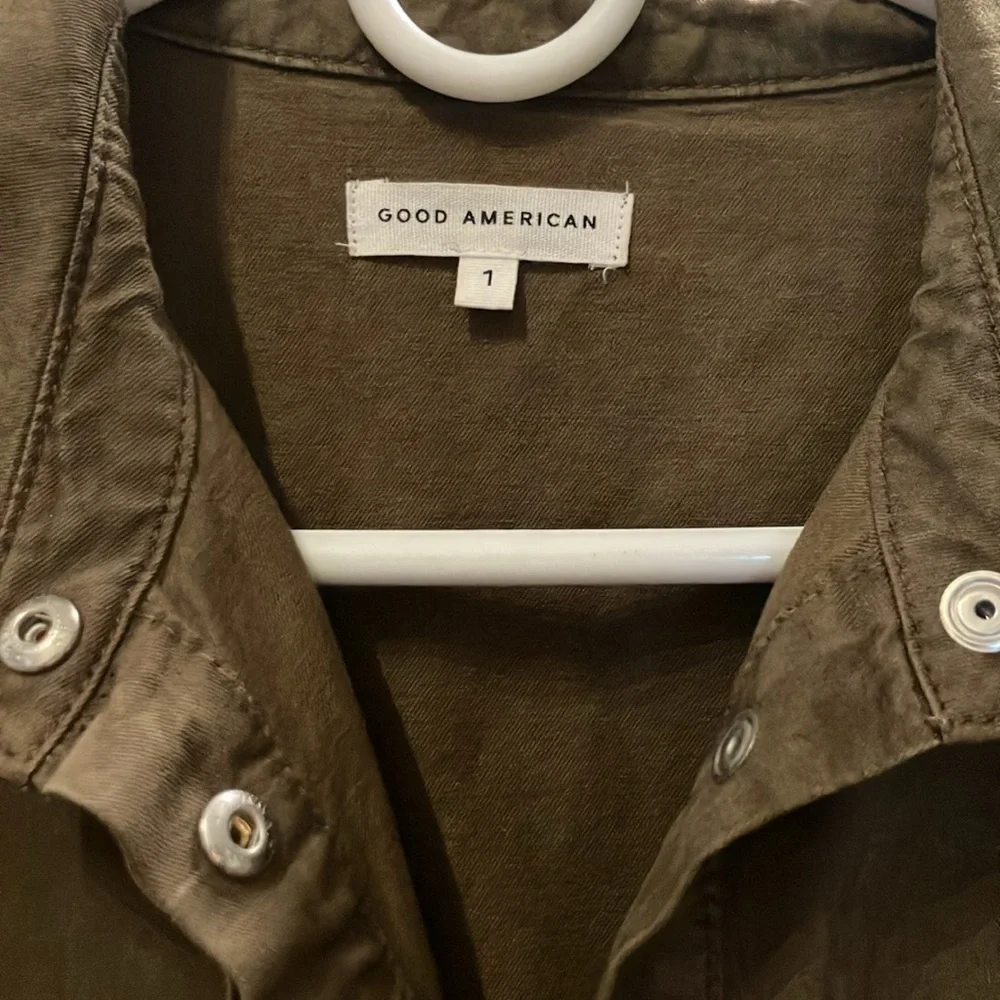 Good American Utility Jumpsuit Dark Olive Green Size S/GA 1 - Picture 3 of 12